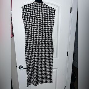 Black and White Houndstooth Dress